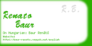 renato baur business card