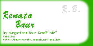 renato baur business card